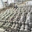 舟山芝麻白圆球 石球 挡车球