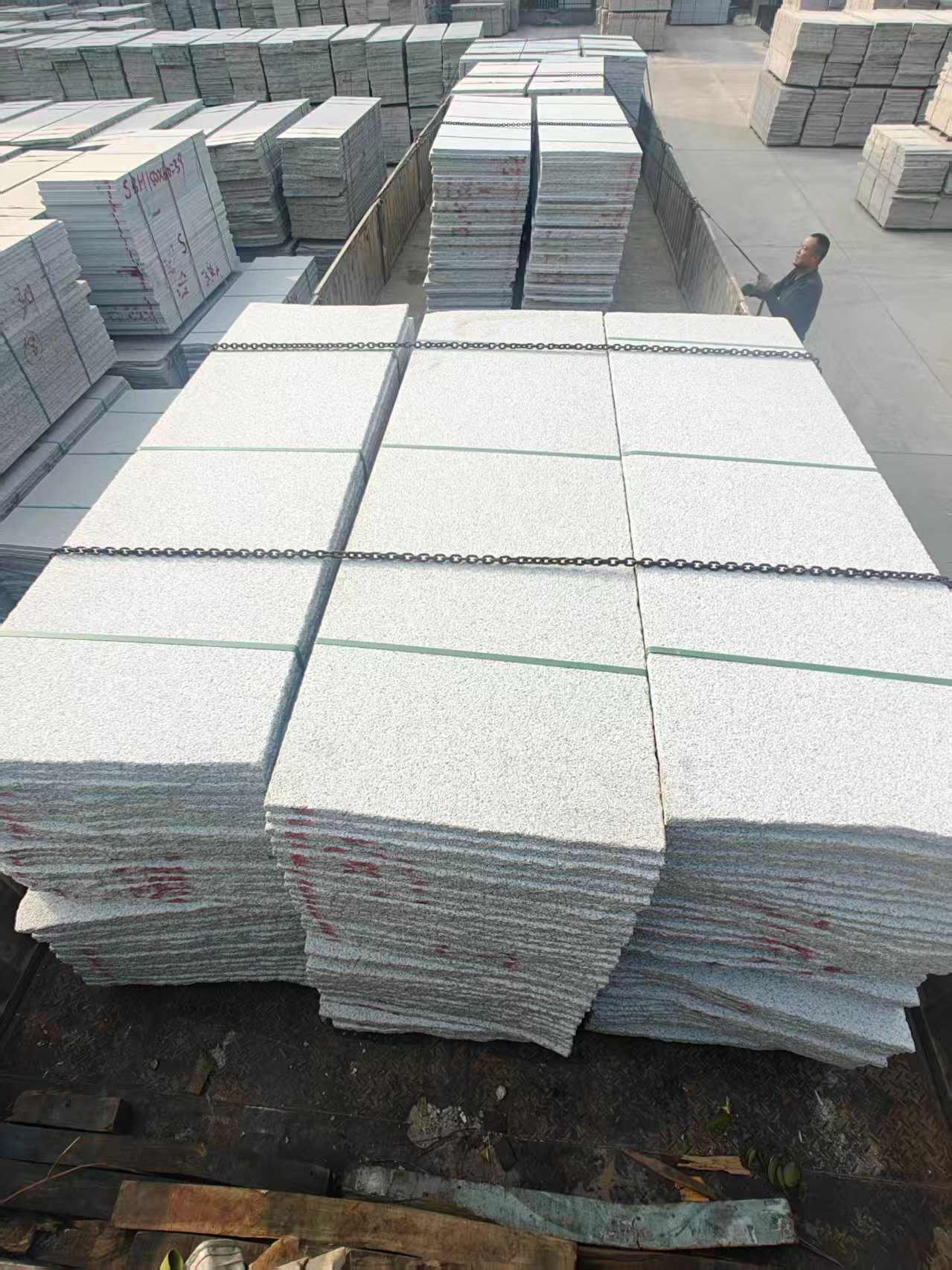 舟山芝麻白毛板，石材毛板