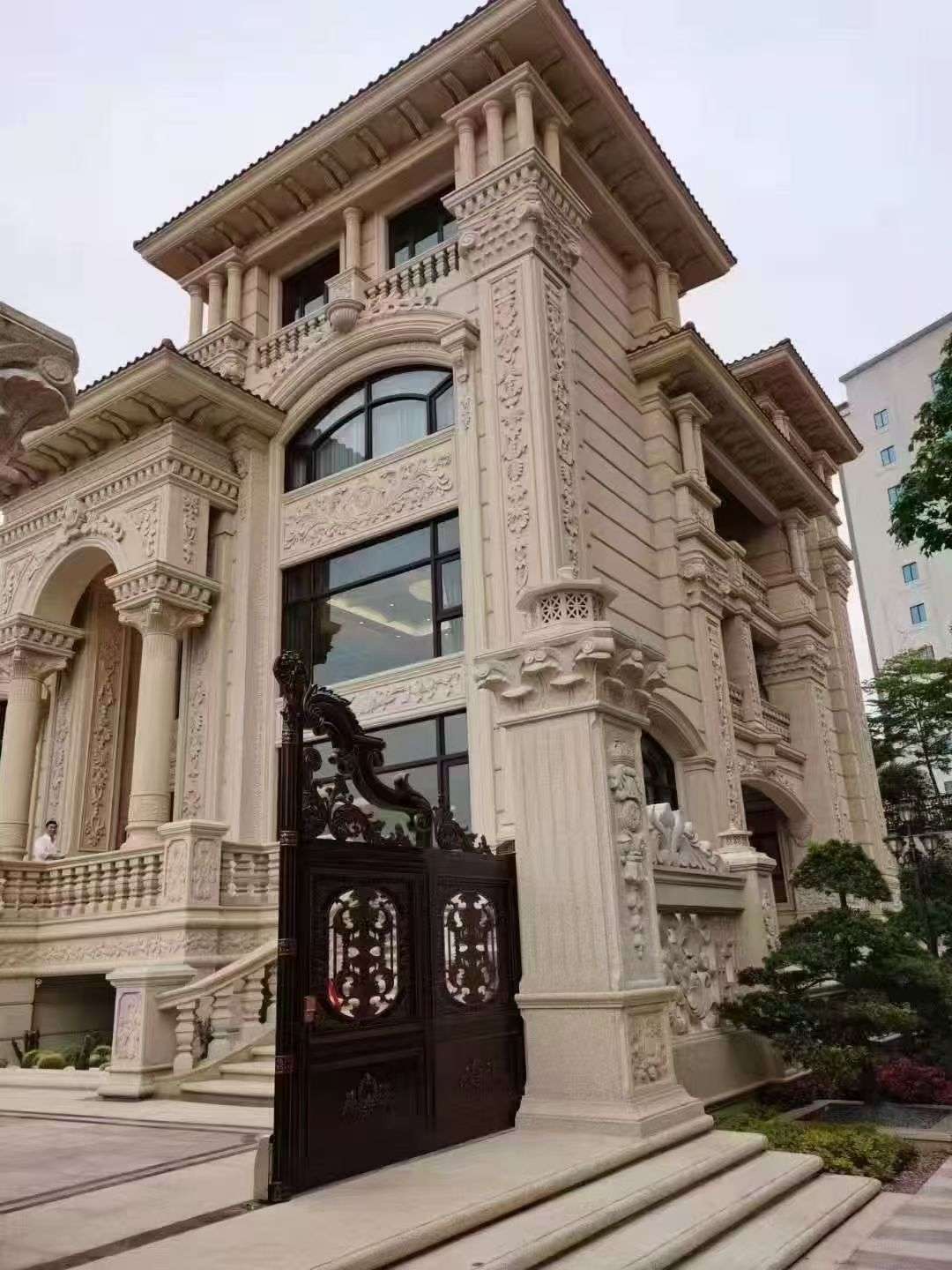 舟山黄金麻别墅外墙异形定制