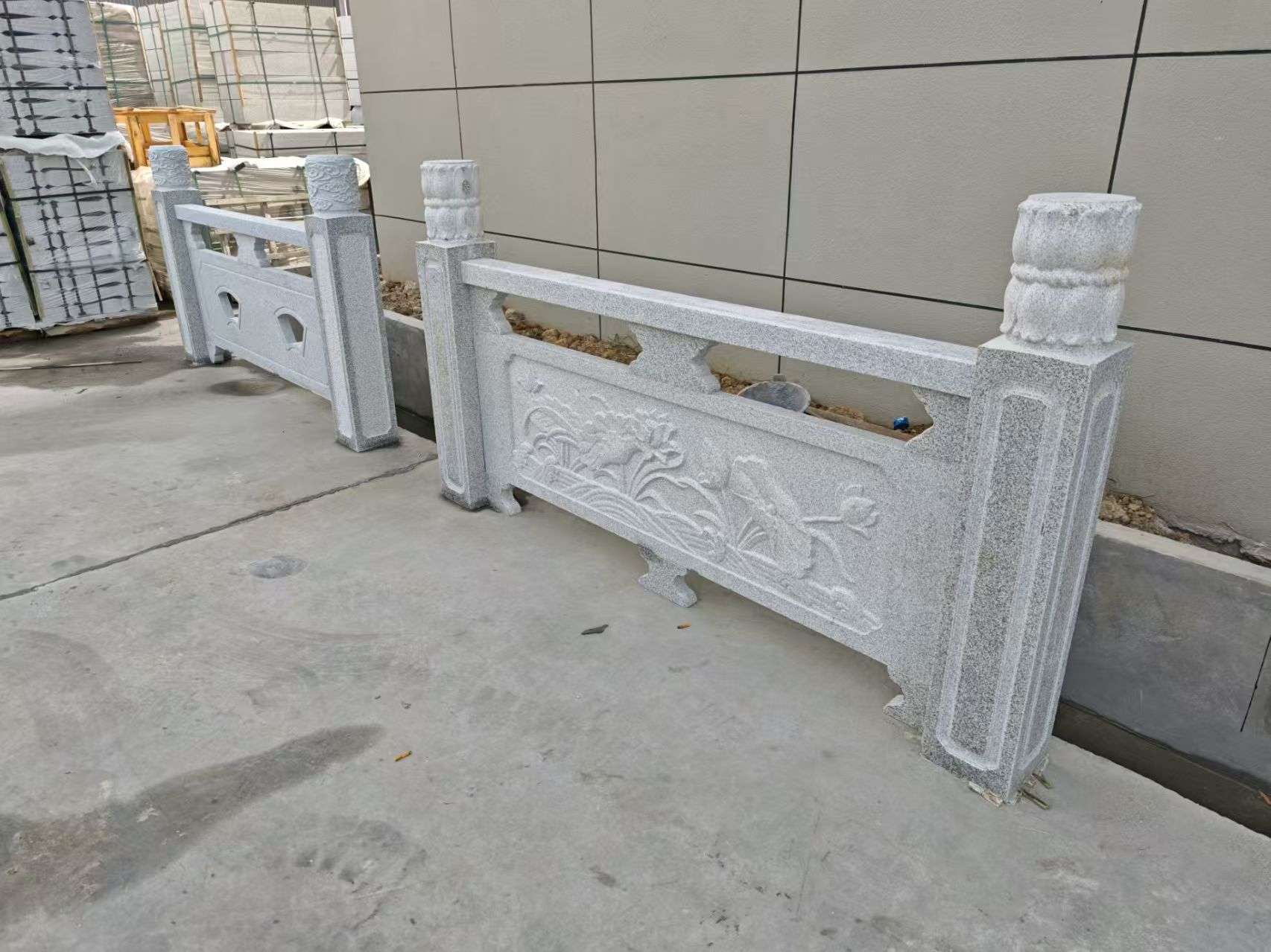 舟山芝麻白河道栏杆 石材栏杆