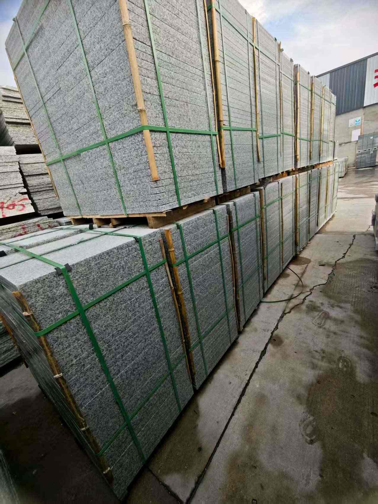 舟山芝麻白地铺版 石材地铺石